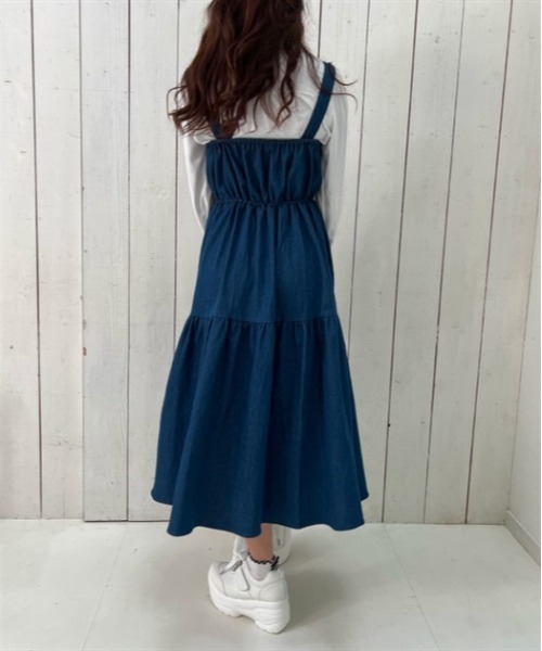 「axes femme POETIQUE」 キャミソールワンピース MEDIUM キナリ レディース_画像3