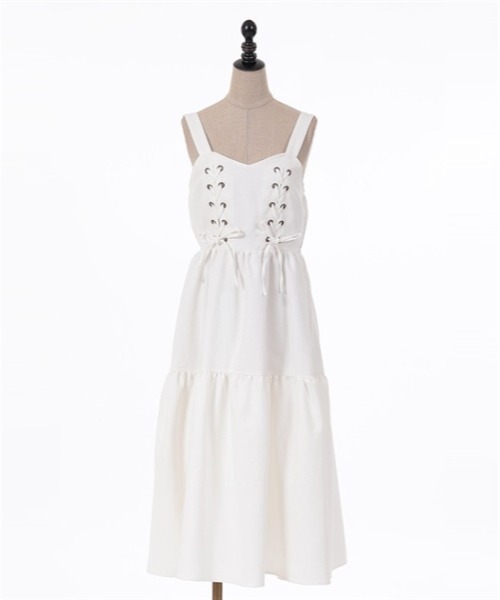 「axes femme POETIQUE」 キャミソールワンピース MEDIUM キナリ レディース_画像4