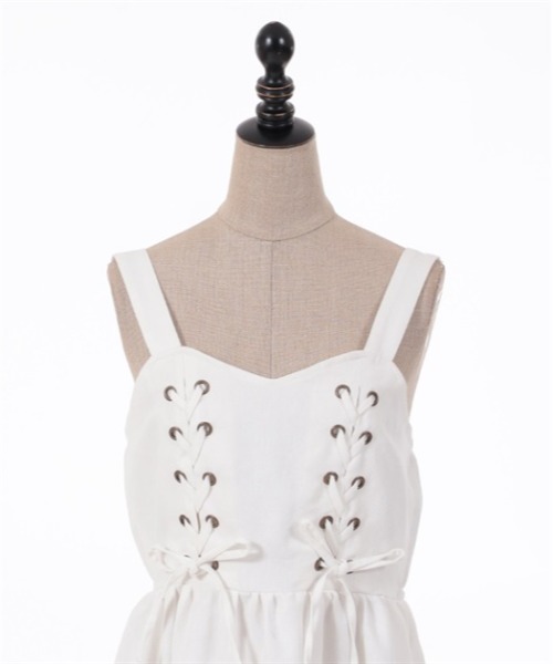 「axes femme POETIQUE」 キャミソールワンピース MEDIUM キナリ レディース_画像7