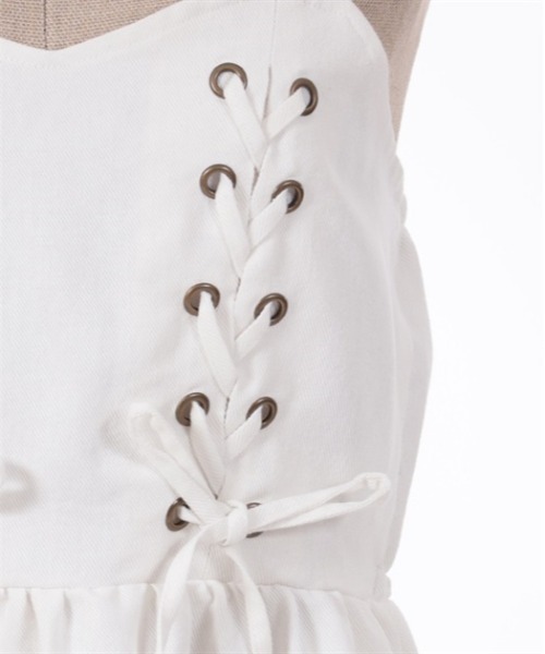 「axes femme POETIQUE」 キャミソールワンピース MEDIUM キナリ レディース_画像8