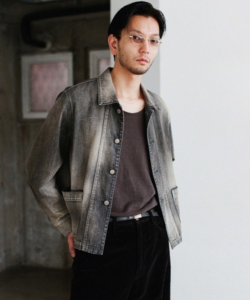 LIDnM（リドム） ブルゾン アウター Fog Washed Chore Jacket メンズ