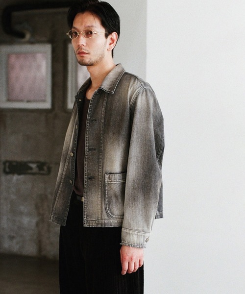 LIDnM（リドム） ブルゾン アウター Fog Washed Chore Jacket メンズ