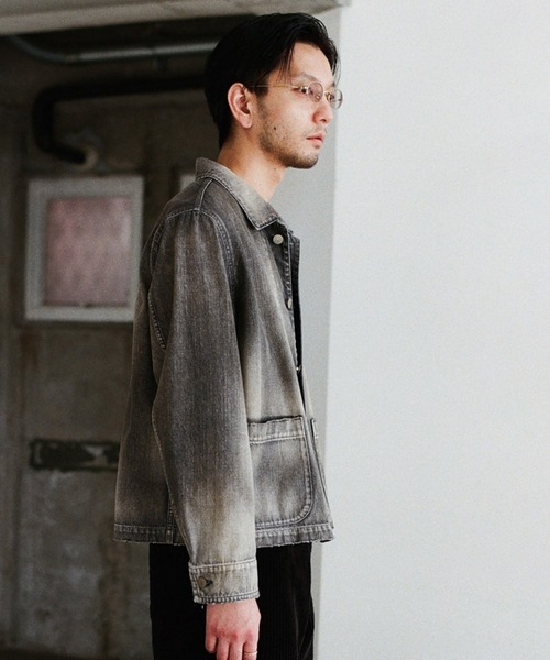 LIDnM（リドム） ブルゾン アウター Fog Washed Chore Jacket メンズ