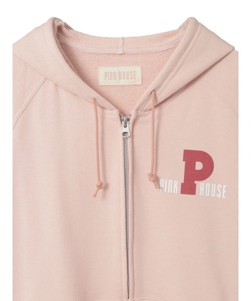 PINK HOUSE ピンクハウス フーディー ジャケット パーカー PINK HOUSE（ピンクハウス） パーカー Pロゴ＆ネームワッペン使い