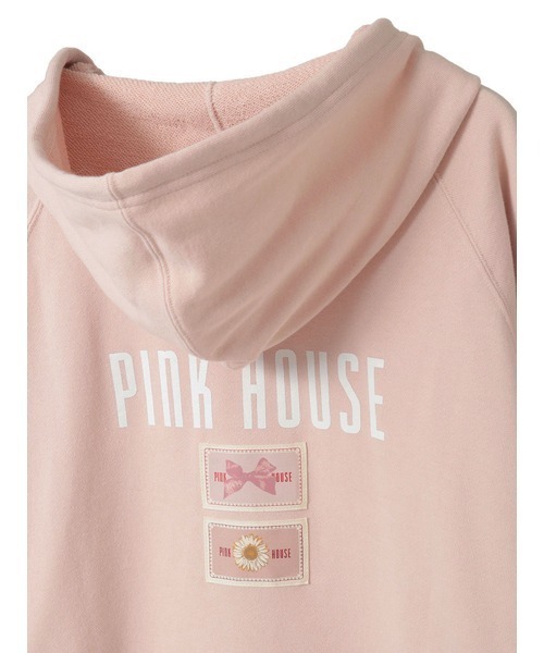 PINK HOUSE（ピンクハウス） パーカー Pロゴ＆ネームワッペン使い