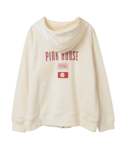 PINK HOUSE（ピンクハウス） パーカー Pロゴ＆ネームワッペン使い