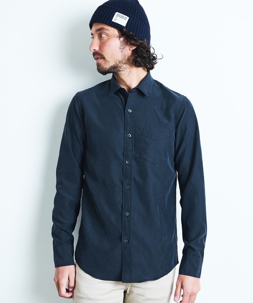 「Magine」 長袖シャツ 44 オリーブ メンズ_画像4