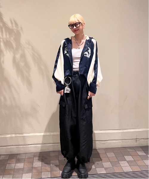「JEANASIS」 スカジャン FREE レッド系その他 レディースの画像