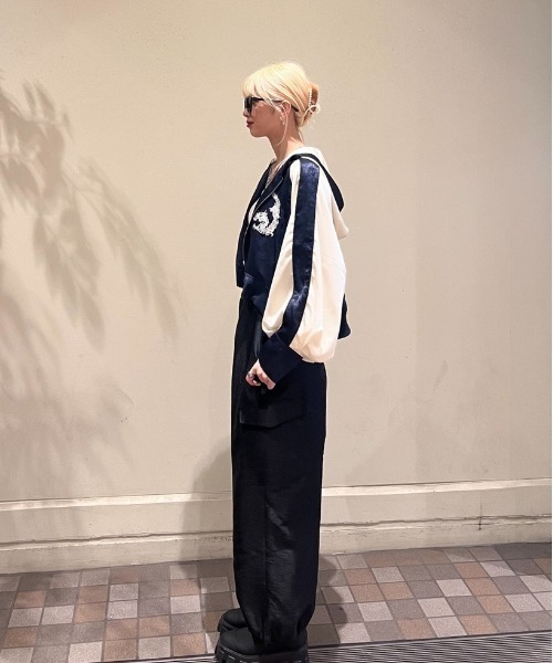 「JEANASIS」 スカジャン FREE レッド系その他 レディースの画像