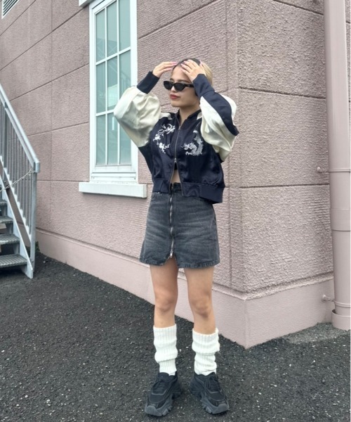 「JEANASIS」 スカジャン FREE レッド系その他 レディースの画像