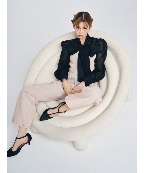 「LILY BROWN」 長袖ブラウス FREE ホワイト レディース_画像6