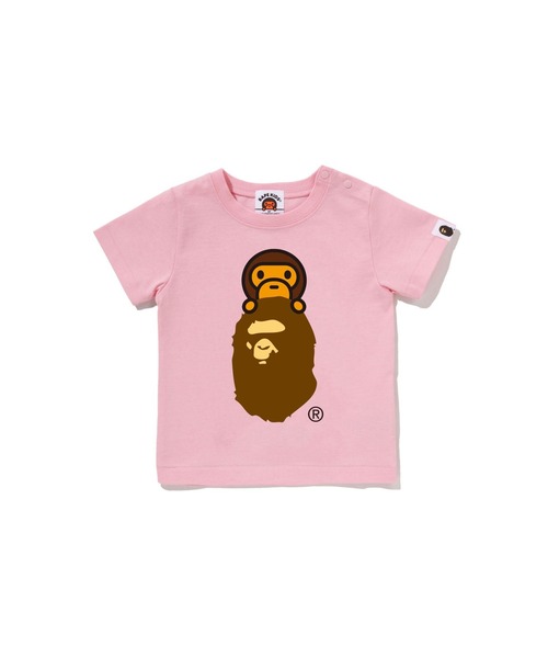 アベイシングエイプ　キッズTシャツ　ベビーマイロ A BATHING APE（アベイシングエイプ） tシャツ MILO ON APE HEAD TEE
