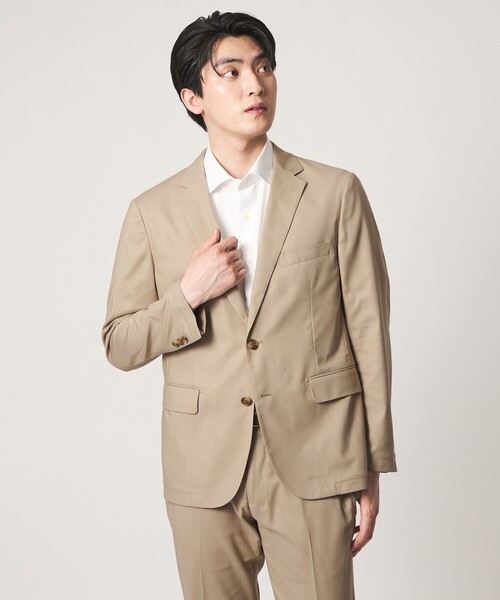 ジャケット テーラードジャケット ドビー 2ボタン ジャケット-マシンウォッシャブル・接触冷感-「A DAY IN THE LIFE」 メンズの画像
