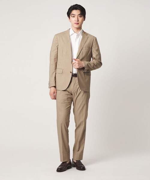 ジャケット テーラードジャケット ドビー 2ボタン ジャケット-マシンウォッシャブル・接触冷感-「A DAY IN THE LIFE」 メンズの画像