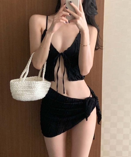 roomy 水着 水着 パレオ付きビキニ3点セット レディース : ZOZOTOWN