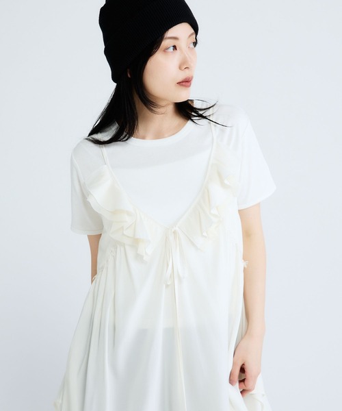 2WAYイレヘムキャミチュニック　ジーナシス　新品未使用　今季新作 JEANASIS（ジーナシス） チュニック 2WAYイレヘムキャミチュニック