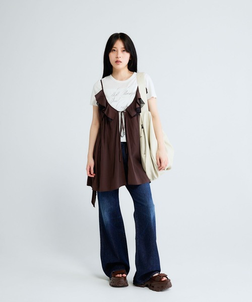 2WAYイレヘムキャミチュニック　ジーナシス　新品未使用　今季新作 JEANASIS（ジーナシス） チュニック 2WAYイレヘムキャミチュニック