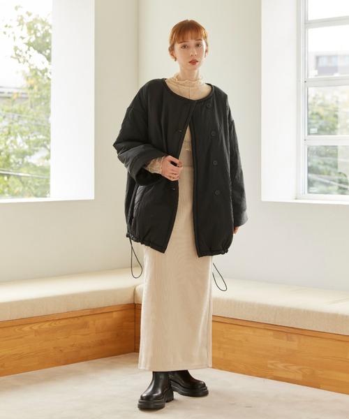 「hinari」 タイトスカート MEDIUM アイボリー レディース_画像4
