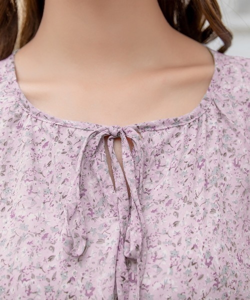 「DAY CLOSET」 半袖ワンピース M パープル レディース_画像3