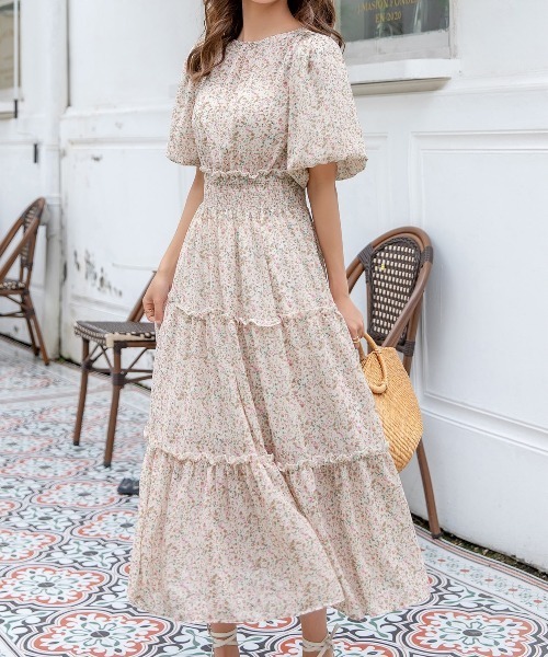 「DAY CLOSET」 半袖ワンピース M パープル レディース_画像5
