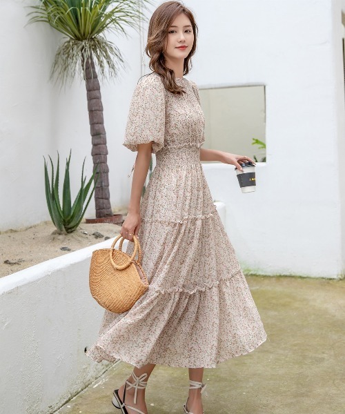 「DAY CLOSET」 半袖ワンピース M パープル レディース_画像8