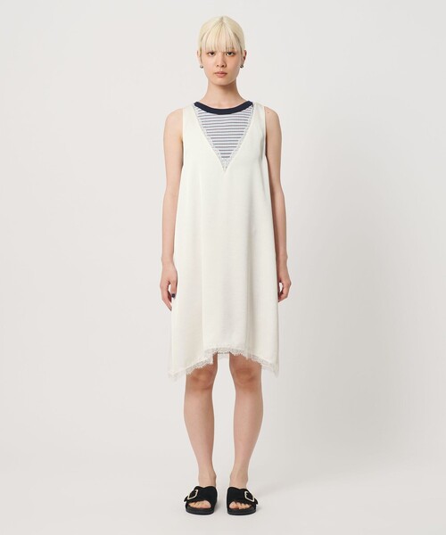 Beauty & youthレース ノースリーブ ミニワンピース ウォッシャブル BEAUTY＆YOUTH UNITED ARROWS ワンピース 夏 レース ノースリーブ ミニ