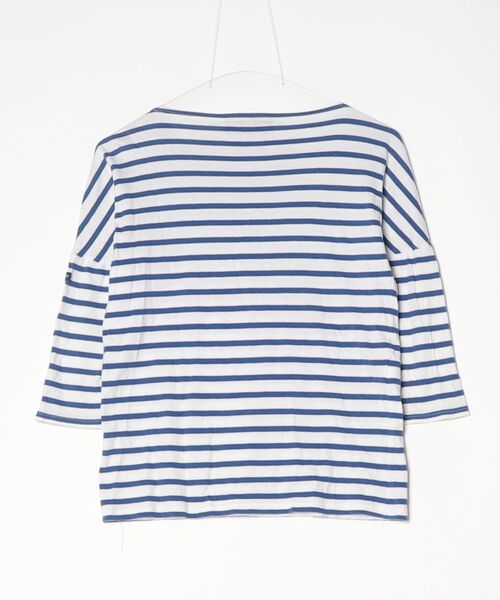 「SAINT JAMES」 ボーダー柄7分袖カットソー X-SMALL ブルー レディース_画像2
