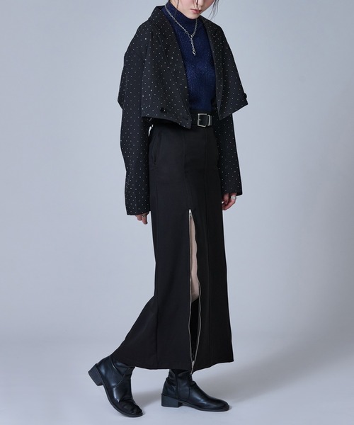 「Ellno de Mavie」 ロングスカート FREE ダークブルー レディース_画像2