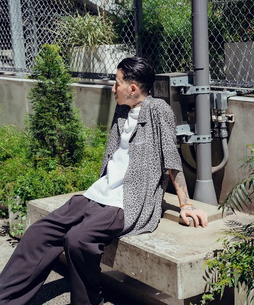 「Subciety」 半袖シャツ LARGE ブラック メンズ_画像4