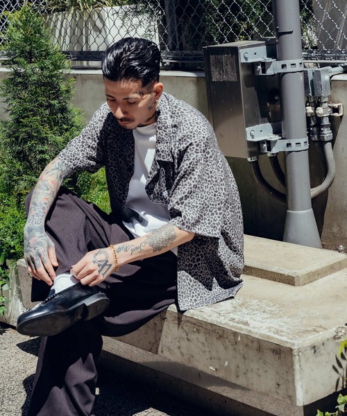 「Subciety」 半袖シャツ LARGE ブラック メンズ_画像5