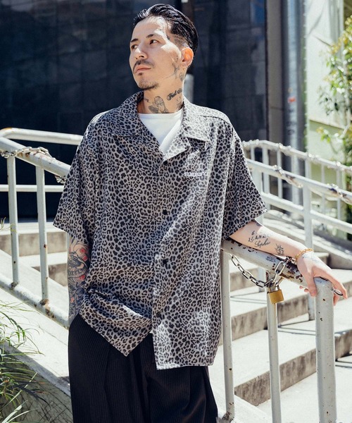 「Subciety」 半袖シャツ LARGE ブラック メンズ_画像6
