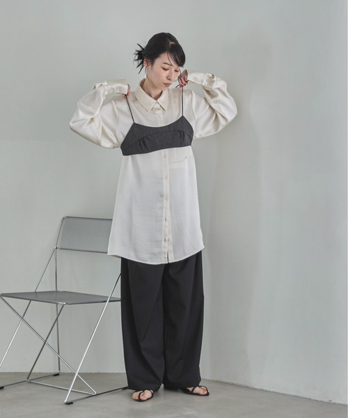 「feepur」 長袖シャツ MEDIUM アイボリー レディース_画像3