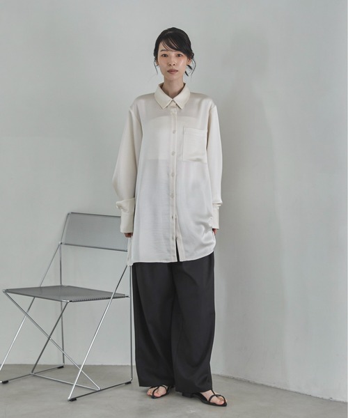 「feepur」 長袖シャツ MEDIUM アイボリー レディース_画像5