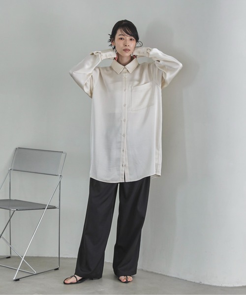 「feepur」 長袖シャツ MEDIUM アイボリー レディース_画像6