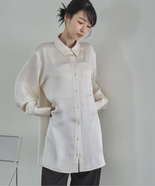 「feepur」 長袖シャツ MEDIUM アイボリー レディース_画像7