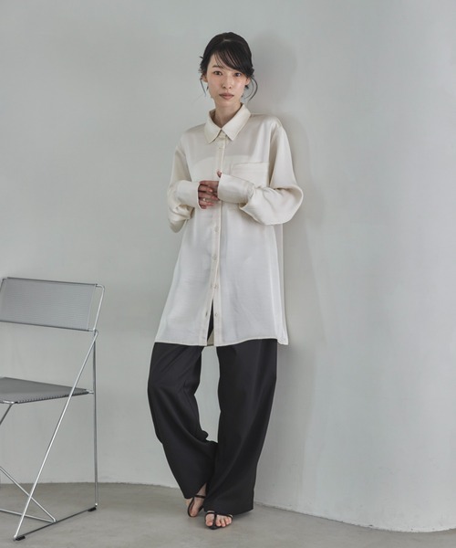 「feepur」 長袖シャツ MEDIUM アイボリー レディース_画像8