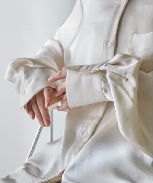 「feepur」 長袖シャツ MEDIUM アイボリー レディース_画像9