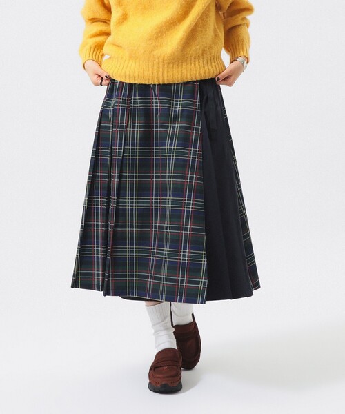 専用　慈雨ドット柄 プリーツロングスカート ブラック未使用 Gramicci（グラミチ） ロング スカート 「別注」Gramicci for BEAMS