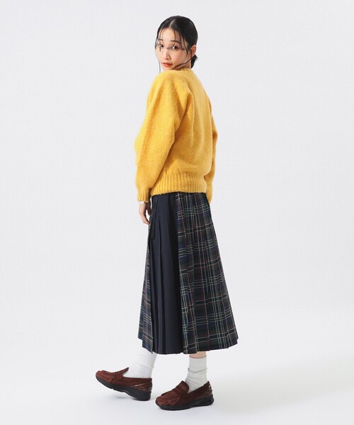 GRAMICCI×BEAMS BOY 別注 プリーツスカート ブラックウォッチ Gramicci（グラミチ） ロング スカート 「別注」Gramicci for BEAMS