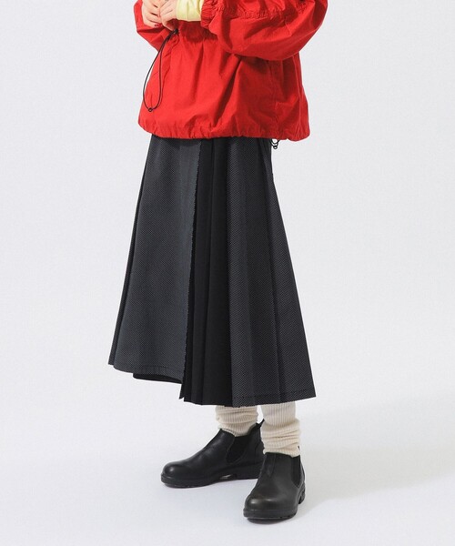 GRAMICCI×BEAMS BOY 別注 プリーツスカート ブラックウォッチ Gramicci（グラミチ） ロング スカート 「別注」Gramicci for BEAMS
