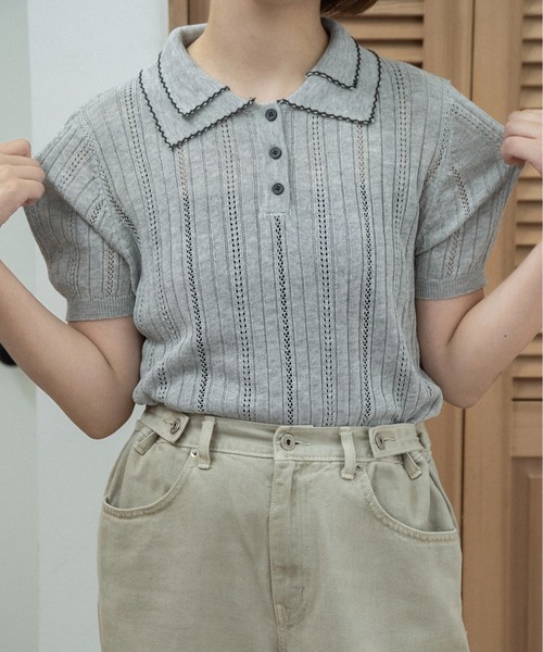 lawgy（ラウジー） ポロシャツ ポロ double collar short sleeve polo