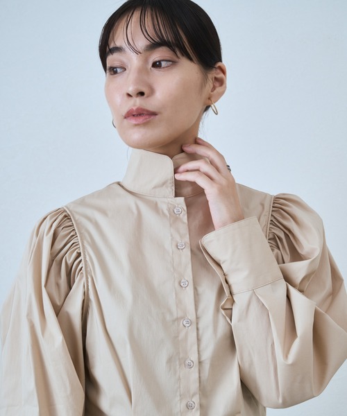 「Audrey and John Wad」 長袖ブラウス FREE サックスブルー レディース_画像7