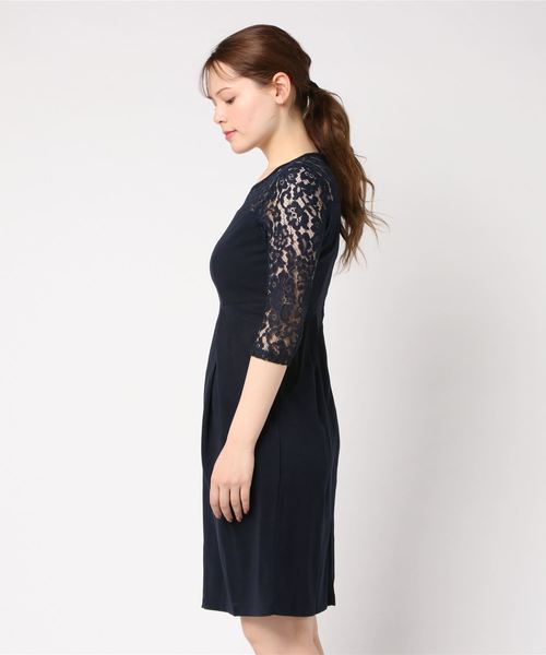 Lace Ladies ドレス 花柄レース膝丈ワンピース・ドレス