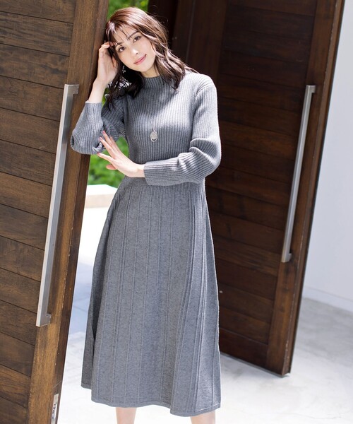 ワンピース 洗える 1着でオシャレ感が出せる ニットプリーツワンピース Zozotown Yahoo 店 通販 Yahoo ショッピング