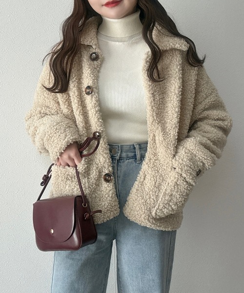 ジャケット・アウター Cham Cham. ブルゾン アウター ボアコート レディース : ZOZOTOWN Yahoo!店