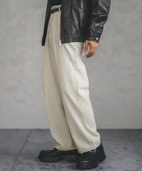 【特価 】PEOPLESTYLE VintageJeansワイドパンツ ジーンズ PeopleStyle ヴィンテージブルー ワイドレッグジーンズ