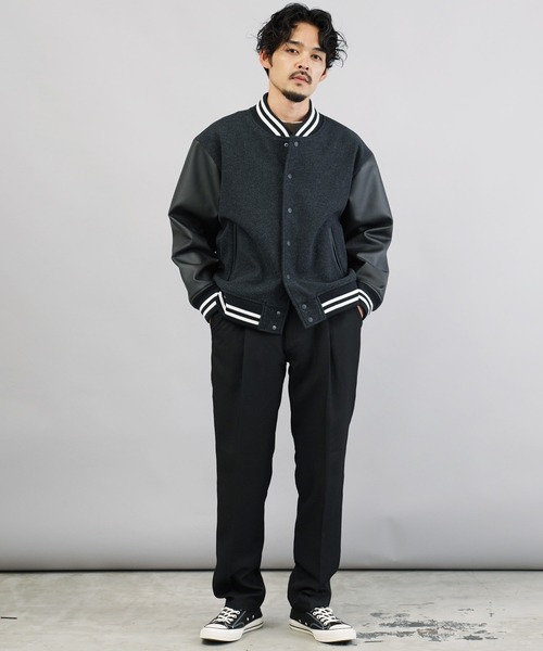 Radiall メルトン　レザー　スタジャン Radiall メルトン レザー スタジャン Radiall メルトン レザー