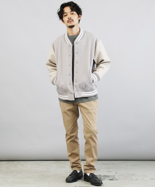   Jeans スタジャン Sサイズ ベージュ/ホワイト 楽天市場】スタジャン / 公式 CUBE SUGAR 綿ダンプ ロゴワッペン