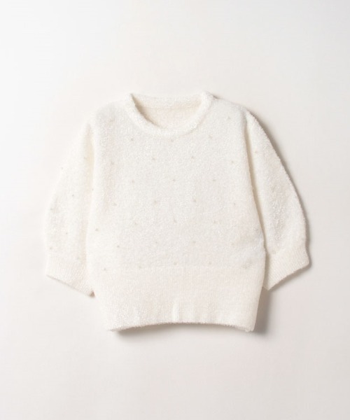 ニット セーター 「LOULOU WILLOUGHBY」パールスタッズプルオーバー レディース