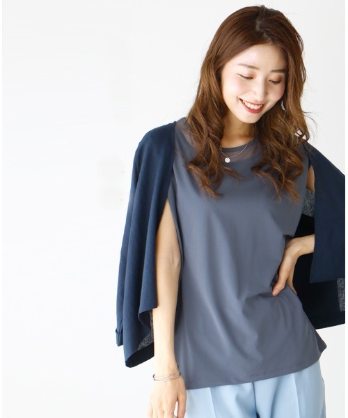 tシャツ インナーとしても着られる！首元美人シースルートップス レディース Ehre style tシャツ インナーとしても着られる！首元美人